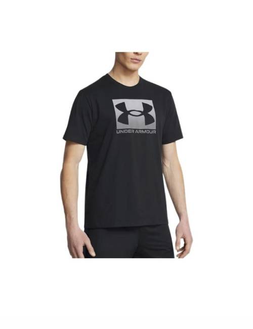 Under Armour Boxed Crew Neck Pullover Logo Short-Sleeve T-Shirt, Men's, Black/Graphite — изображение 3