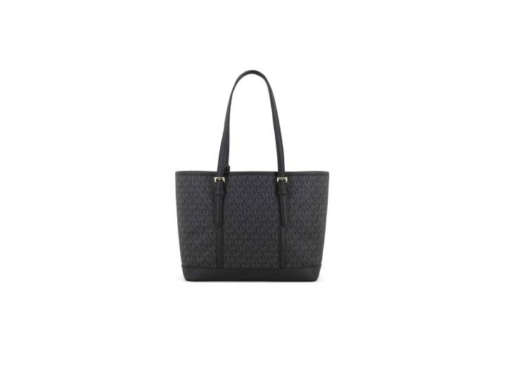 MICHAEL KORS MK Jet Set Travel Classic Monogram Canvas Tote Bag, Women's Tote Bag, Shoulder Bag, Black — изображение 4