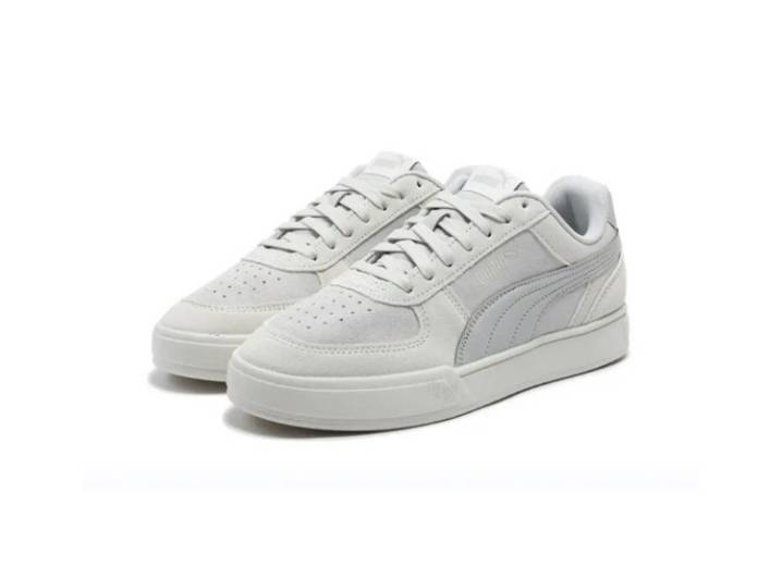 PUMA Caven Low-top Sneakers, made of split leather, synthetic suede, and vintage style, unisex, grey — изображение 4