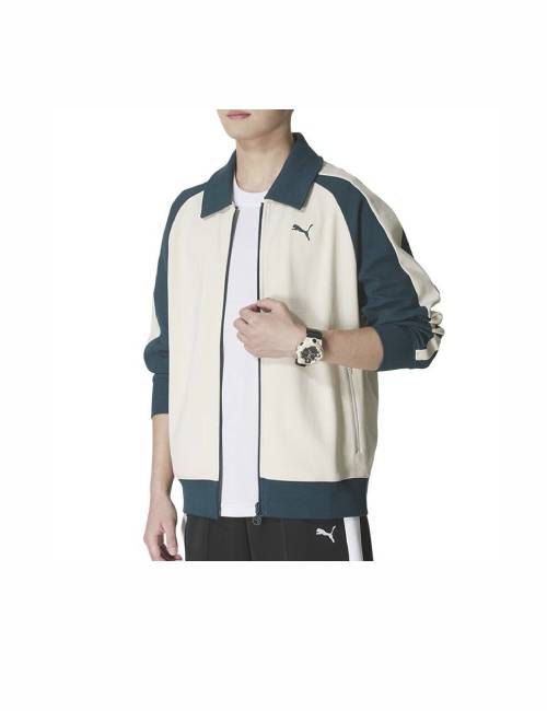 PUMA Comfortable and Versatile Sporty Casual Knit Jacket, Unisex, Off-White — изображение 3