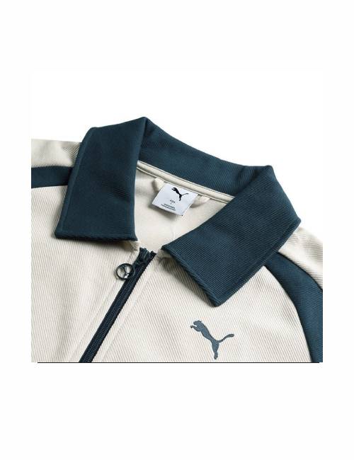 PUMA Comfortable and Versatile Sporty Casual Knit Jacket, Unisex, Off-White — изображение 4