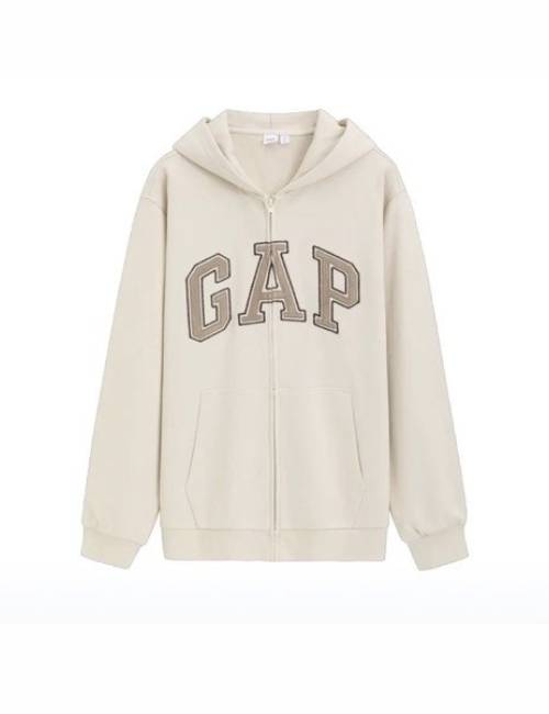 GAP Fall Logo Print Hooded Casual Jacket/Zip-Up Sweatshirt, Unisex Black — изображение 8