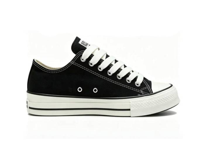 Converse All Star Chuck 90 Trendy Comfortable Low-Top Canvas Shoes, Unisex, Black — изображение 3
