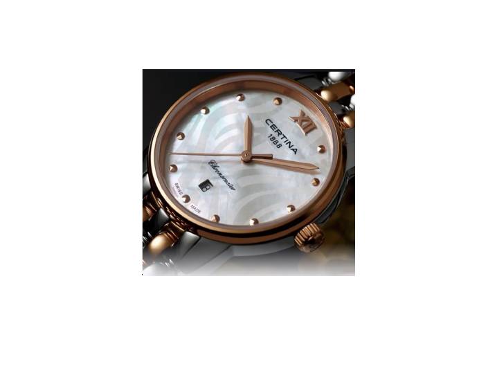 Women's Swiss CERTINA Starry Night watch with a quartz movement, 100-meter water resistance, and PVD coating. — изображение 5