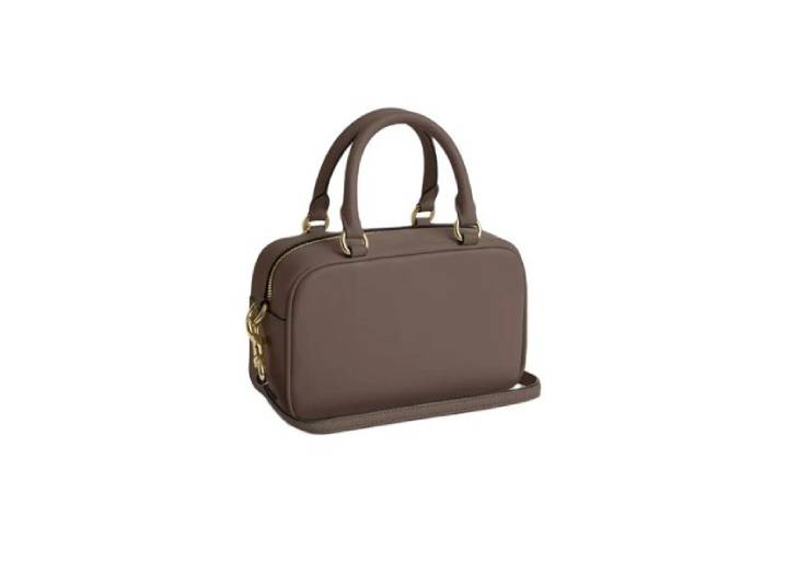 COACH SATCHEL 19 logo bowling bag with zip closure, smooth leather, suitable for shoulder, crossbody, or handbag styles, small size, unisex, couple style — изображение 3
