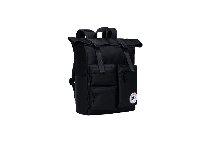 Converse 19L Fashionable Sporty Versatile Polyester Backpack, Unisex, Couple Style, Sky Gray — изображение 3