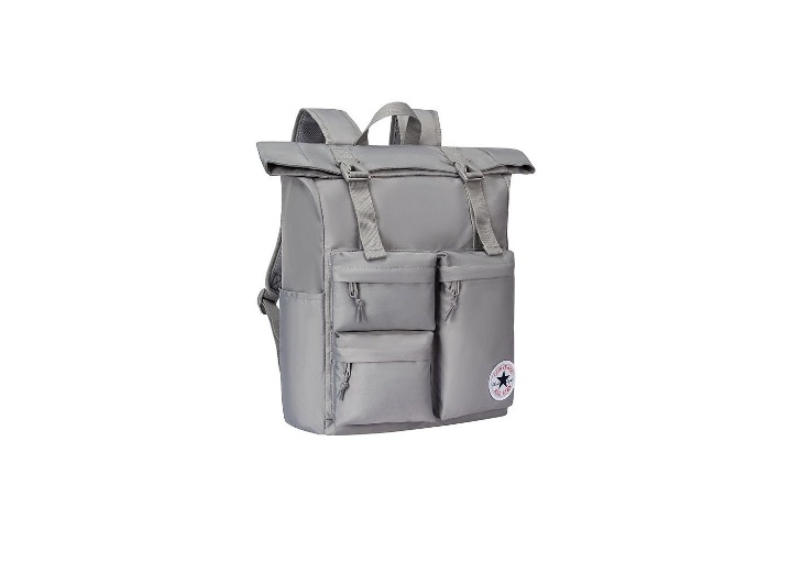 Converse 19L Fashionable Sporty Versatile Polyester Backpack, Unisex, Couple Style, Sky Gray — изображение 8