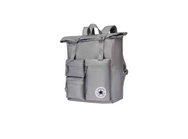 Converse 19L Fashionable Sporty Versatile Polyester Backpack, Unisex, Couple Style, Sky Gray — изображение 9