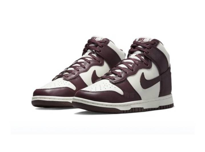 Nike Dunk High burgundy crush Women's high-top sneakers in burgundy — изображение 3