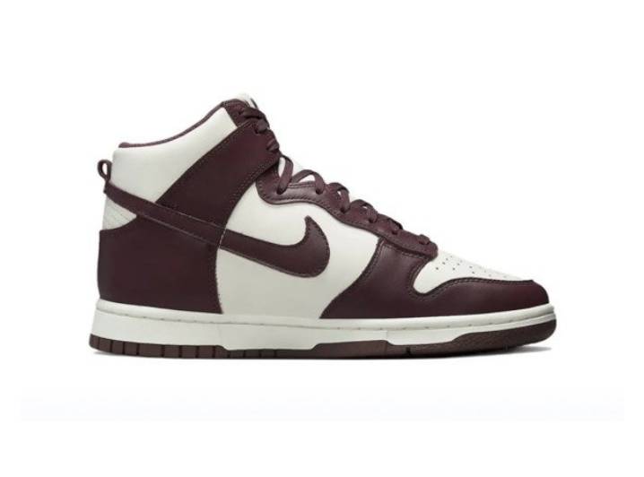 Nike Dunk High burgundy crush Women's high-top sneakers in burgundy — изображение 6