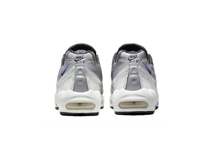 Nike Air Max 95 Retro Reflective Fabric Synthetic Leather Split Suede Low-Top Running Shoes Men's Black, White, and Grey — изображение 3