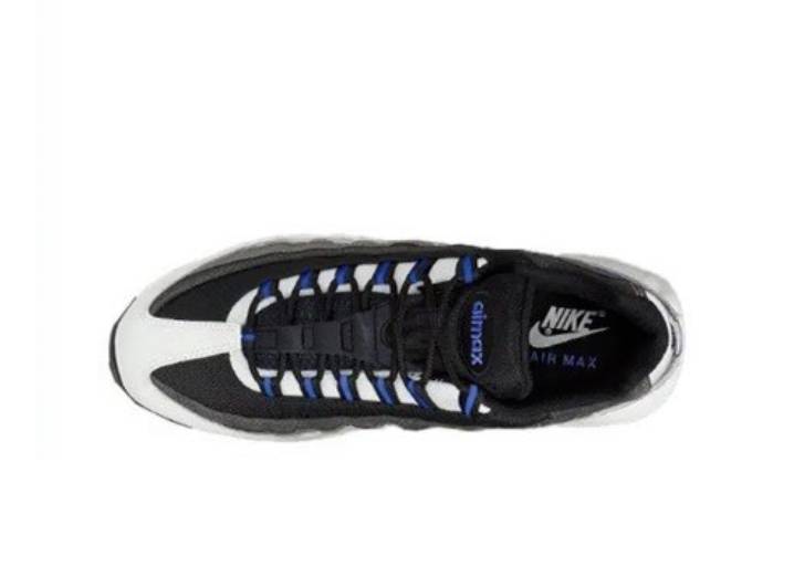 Nike Air Max 95 Retro Reflective Fabric Synthetic Leather Split Suede Low-Top Running Shoes Men's Black, White, and Grey — изображение 4