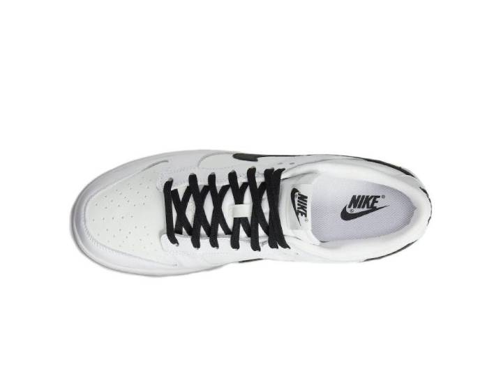 Nike Dunk Retro Leather Low-Top Sneakers for Men, White/Black — изображение 4