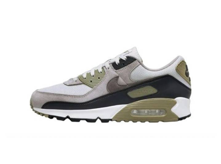 Nike Air Max 90 "Neutral Olive" Comfortable and Versatile Low-Top Training Running Shoes Men's White, Brown, and black