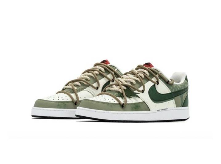 Nike Court Vision 1 Bamboo Forest Chinese Style Gift Box Deconstructed Commuting Versatile Durable Low-Top Sneakers Men's Green — изображение 3