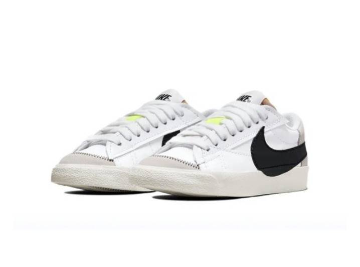 Nike Blazer '77 Jumbo Retro Casual Non-slip Durable Lightweight Low-top Sneakers Women's Black, White and Grey — изображение 3