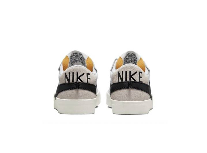 Nike Blazer '77 Jumbo Retro Casual Non-slip Durable Lightweight Low-top Sneakers Women's Black, White and Grey — изображение 6