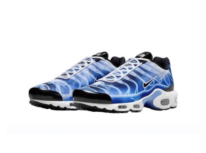 Nike Air Max Plus "Light Photography" Comfortable Fitness Running Shoes Men's Blue Black and White — изображение 4