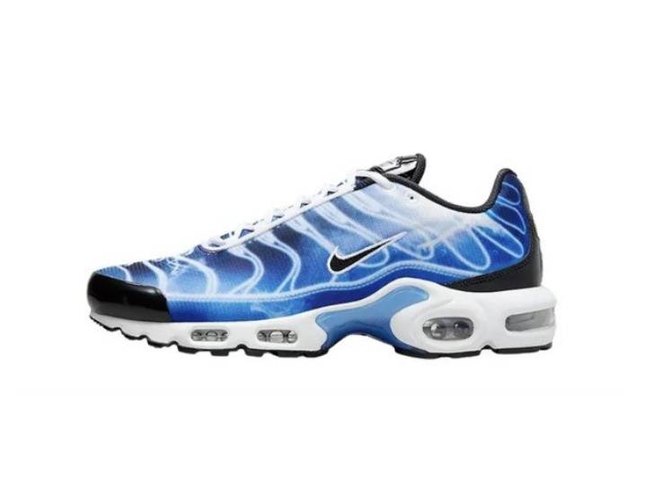 Nike Air Max Plus "Light Photography" Comfortable Fitness Running Shoes Men's Blue Black and White