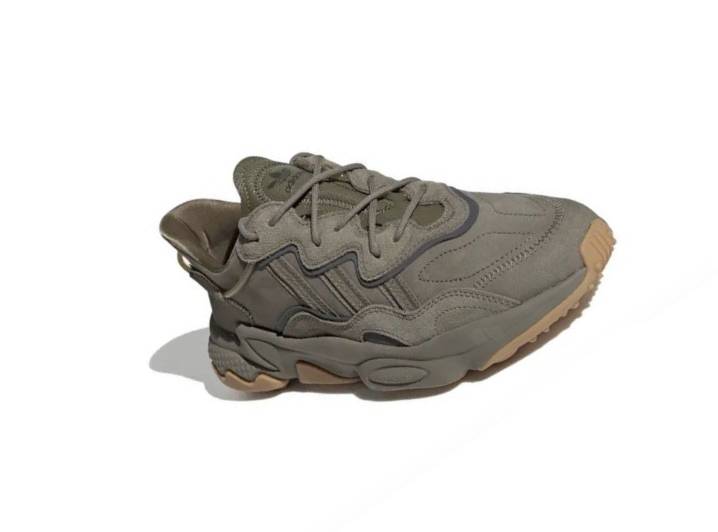 Аdidas originals Ozweego trace cargo mesh TPU suede sports low-top Casual Shoes, Unisex, Olive Green — изображение 3