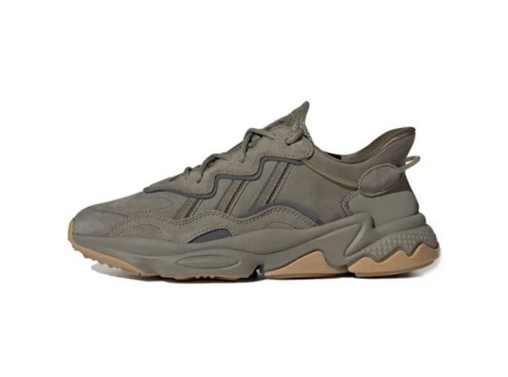 Аdidas originals Ozweego trace cargo mesh TPU suede sports low-top Casual Shoes, Unisex, Olive Green
