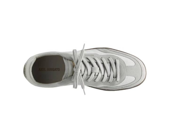 Axel Arigato Dice T-Toe Suede Gold Stamp Lace-up Round Toe 3.4cm Low-top Sneakers for Men, Grey — изображение 4