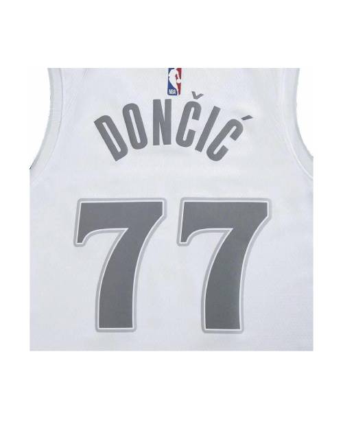 Nike Dri-Fit NBA Doncic Mavericks 24-25 SW Brand Logo Sleeveless Basketball Vest, Unisex, White — изображение 3