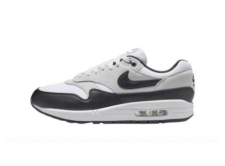 Nike Air Max 1 Synthetic Leather Comfort Low-Top Casual Shoes Men's White/Black
