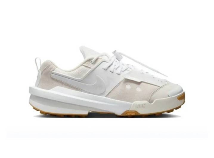 Nike x Sacai Zegamadome SP Leather & Fabric Collaboration: Comfortable, Versatile Low-Top Casual Shoes, Unisex, White — изображение 5