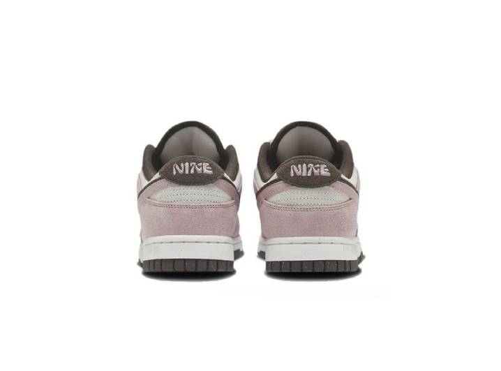Nike Dunk Low Double Swoosh Leather Low-Top Sneakers, Women's, Pink. Features a soft, comfortable, thin sole for cushioning. Pink — изображение 2