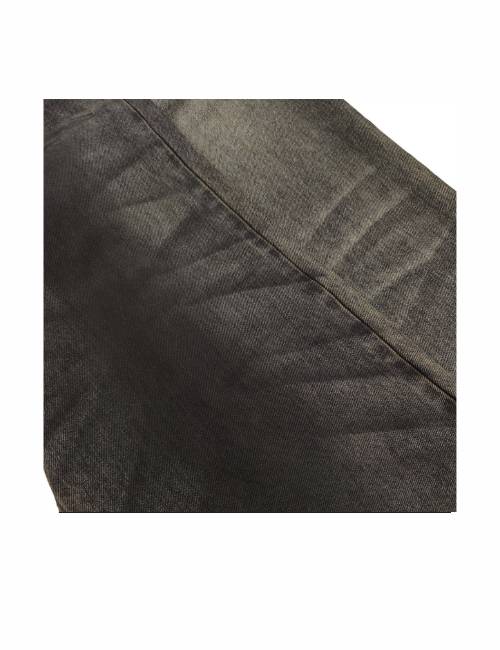 WANNA LAB 26SS Oil-stained, whiskered, distressed, 3D washed loose straight leg jeans, unisex style. dark brown — изображение 4