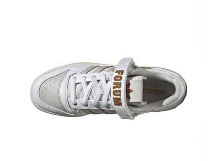 Аdidas Originals FORUM Leather Comfortable Low-Top Sneakers, Unisex, Grey and White — изображение 2