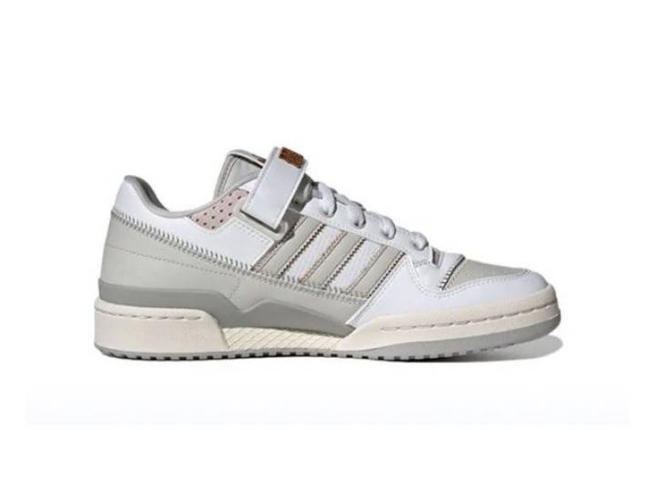 Аdidas Originals FORUM Leather Comfortable Low-Top Sneakers, Unisex, Grey and White — изображение 3