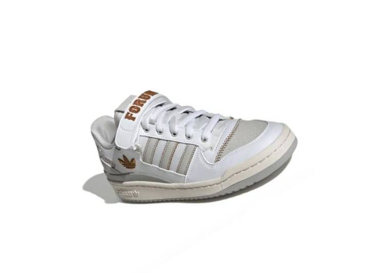 Аdidas Originals FORUM Leather Comfortable Low-Top Sneakers, Unisex, Grey and White — изображение 4