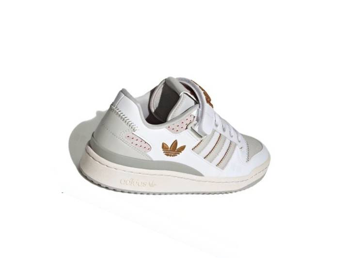 Аdidas Originals FORUM Leather Comfortable Low-Top Sneakers, Unisex, Grey and White — изображение 5