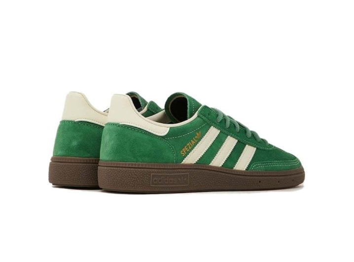 Аdidas Originals HANDBALL SPEZIAL Lace-up Low-top Sneakers, Unisex, Green and White — изображение 4