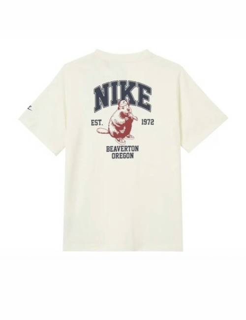 Nike Sportswear Retro Crew Neck Loose Fit Fashionable Versatile Short-Sleeve T-Shirt Women's White — изображение 4