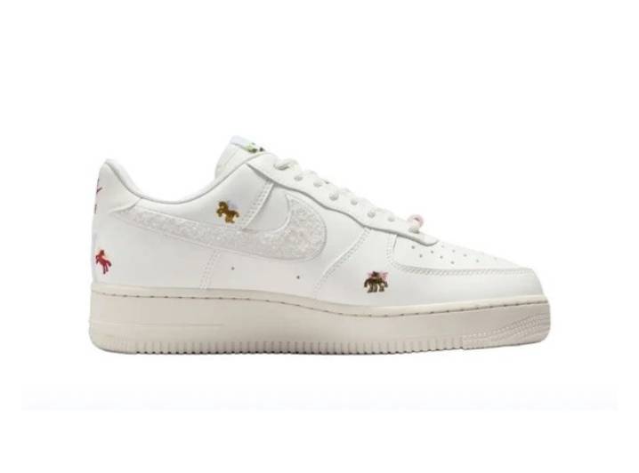 Nike Air Force 1 '07 Year of the Horse Limited Edition CNY New Year Collection Classic Comfortable Low-Top Sneakers for Women, White — изображение 6