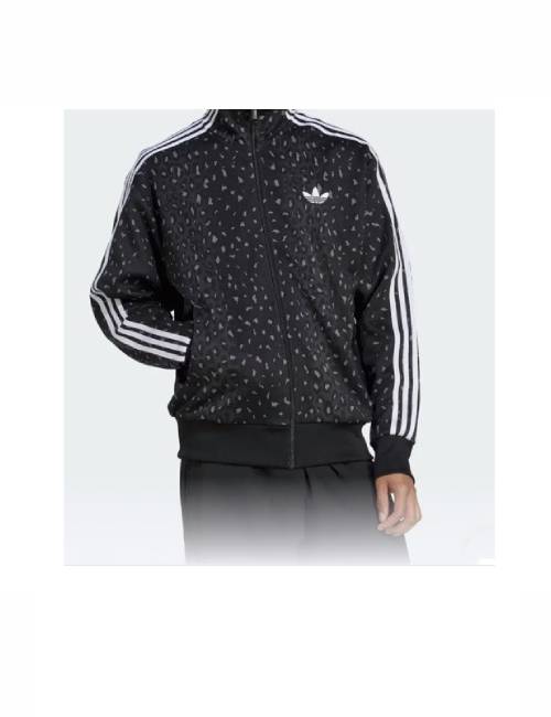 Аdidas Originals Firebird Loose Leo Track Top Men's Logo Three-Striped Leopard Print Long-Sleeve Jacket Black — изображение 3