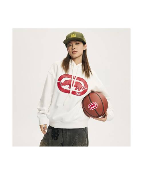 ECKO LIFE Series Red Rhino Spring American Classic Rhino Logo Embroidered Hooded Street Style Pullover Sweatshirt for Couples, Skin-Friendly Casual Sports Sweatshirt, Unisex — изображение 3