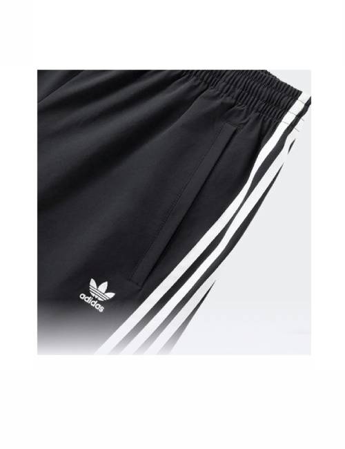 Аdidas originals TP OVERSIZED ZIP OFF Detachable loose-fitting striped retro sporty wide-leg casual pants, unisex, black — изображение 5