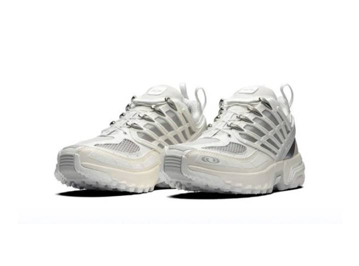 SALOMON ACS PRO functional outdoor sneakers made of mesh fabric, unisex, white. — изображение 3