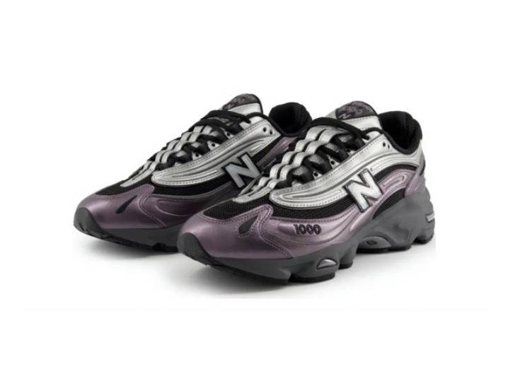 New Balance 1000 Retro Versatile Durable Lightweight Low-Top Casual Shoes, Unisex, Black/Purple — изображение 6