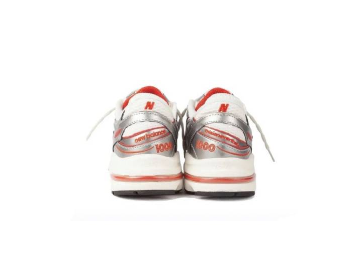 Thisisneverthat x New Balance NB 1000 "Silver Red" low-top running sneakers, unisex, silver — изображение 2