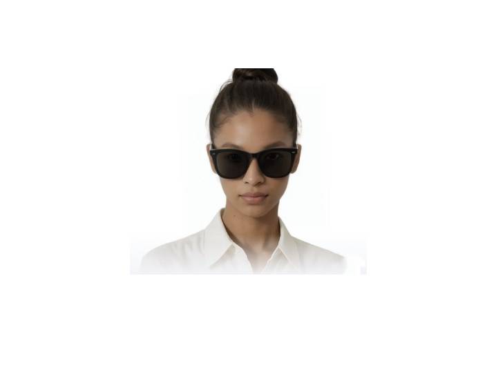 Ray-Ban sunglasses that make your face look smaller, provide sun protection and UV protection: Acetate frame, square shape, unisex style, couple style Black, 65 Basic Package — изображение 2