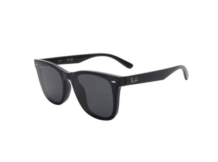 Ray-Ban sunglasses that make your face look smaller, provide sun protection and UV protection: Acetate frame, square shape, unisex style, couple style Black, 65 Basic Package — изображение 6