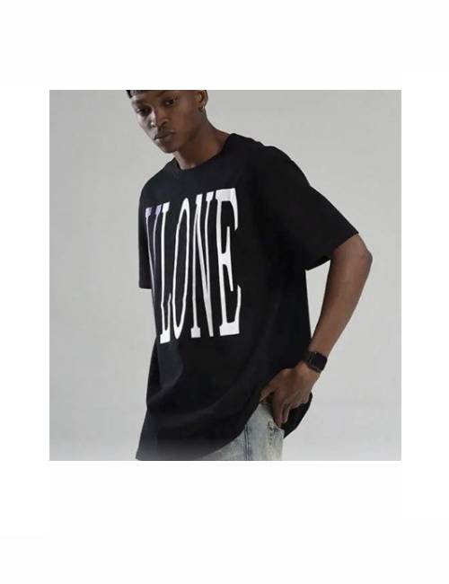 VLONE Large Logo Series Purple Large Logo Cotton Crew Neck Short Sleeve T-Shirt, Unisex — изображение 4