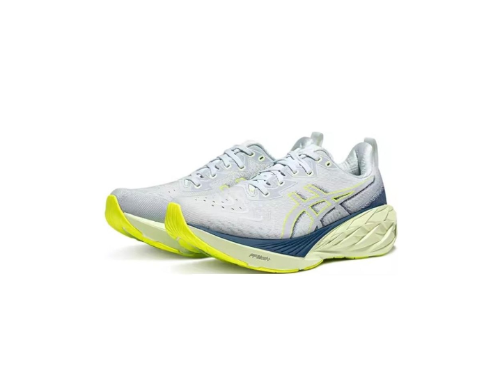 ASICS Novablast 4 Rebound Breathable Low-Top Running Shoes, Men's, Grey-Blue Long-Distance Running Shoes — изображение 4