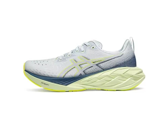 ASICS Novablast 4 Rebound Breathable Low-Top Running Shoes, Men's, Grey-Blue Long-Distance Running Shoes