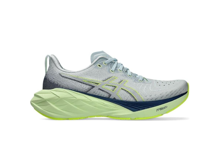 ASICS Novablast 4 Rebound Breathable Low-Top Running Shoes, Men's, Grey-Blue Long-Distance Running Shoes — изображение 5